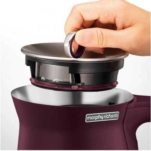 Morphy Richards 1.5L Maroon Aspect Kettle w Black Chrome Base Bunnings Australia