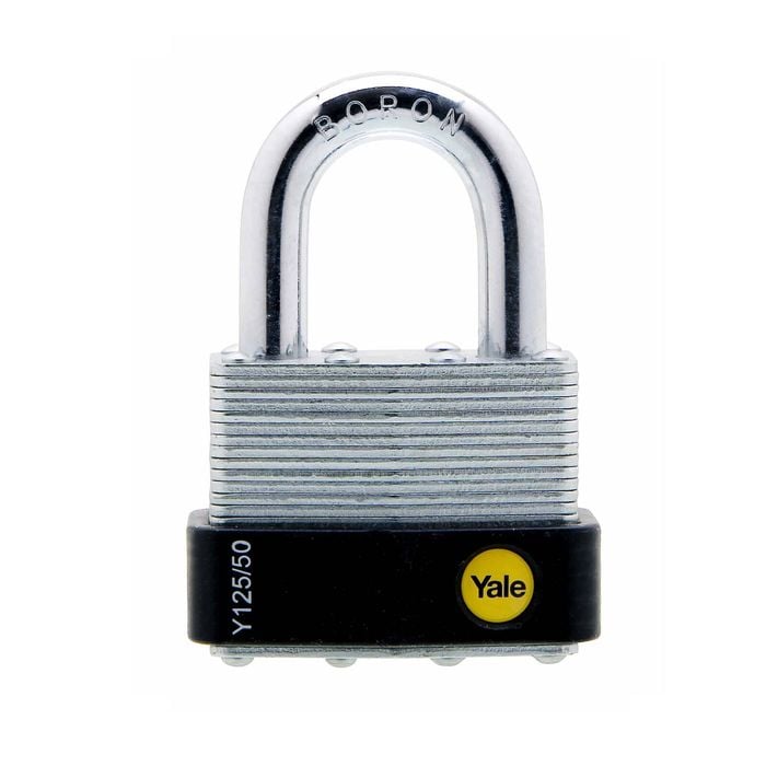 Yale 50mm Laminated Steel Ball Locking Padlock