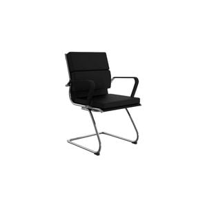 Olg Mode Cantilever Visitor Chair Black Vinyl