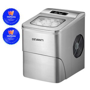 Devanti 2L Ice Maker Portable Ice Cube Machine - Silver