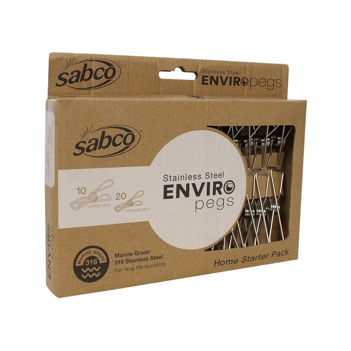 Sabco Stainless Steel Marine Grade Enviro Pegs - 30 Pack