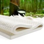 Giselle Bedding 7 Zone Pure Natural Latex Mattress Topper Underlay Double 5cm
