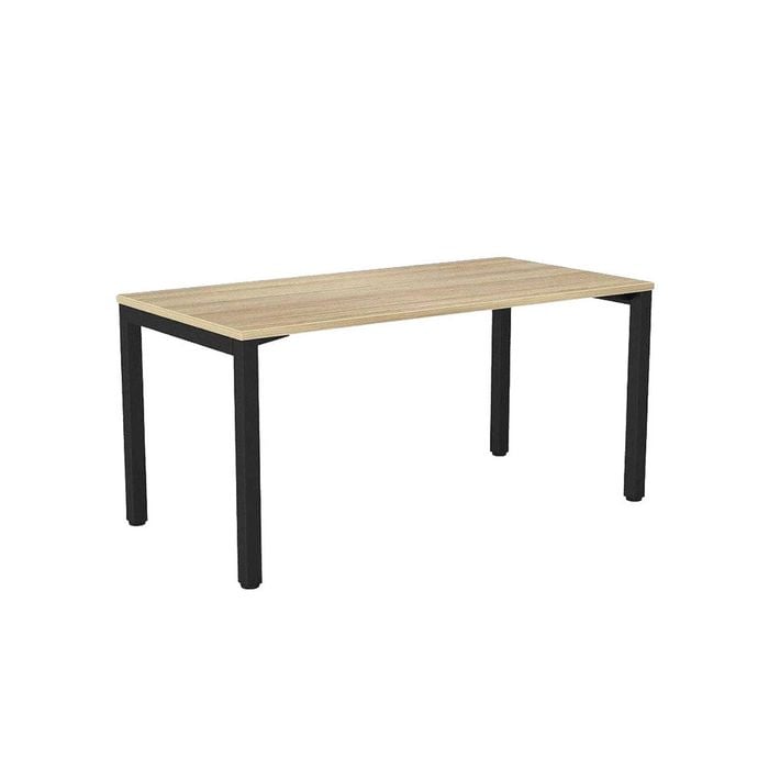 Olg Workstation Bundle: Axis 1500x750 Black Frame New Oak Ravine Top + Tilly Office Chair Black