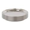 Argon Tableware 30cm Serving Platters - 6x Stainless Steel Chrome Dinner Tray Round Tray Plate Compact Appetizer Serving Dishes