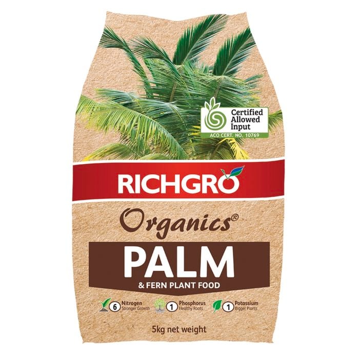 Richgro 5kg Organics Palm And Fern Plant Food