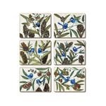 Cinnamon Cork Backed Coasters Set of 6 - Blue Wren