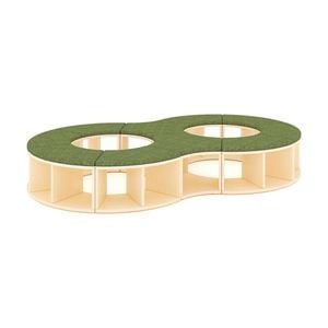 Jooyes Puzzle Series Double Circle Seating Bench Set