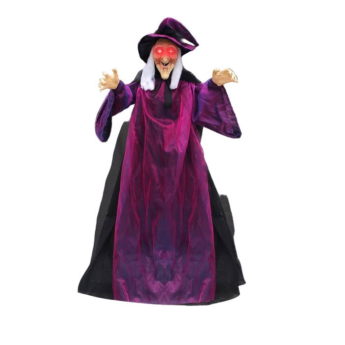 Lifebay Animated Hanging Witch with Light-Up Eyes - Bunnings Australia
