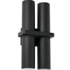 CLA Lighting Briller Exterior Black Up/Down Double Pillar Spot Light IP65 Black