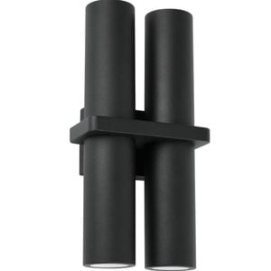 CLA Lighting Briller Exterior Black Up/Down Double Pillar Spot Light IP65 Black
