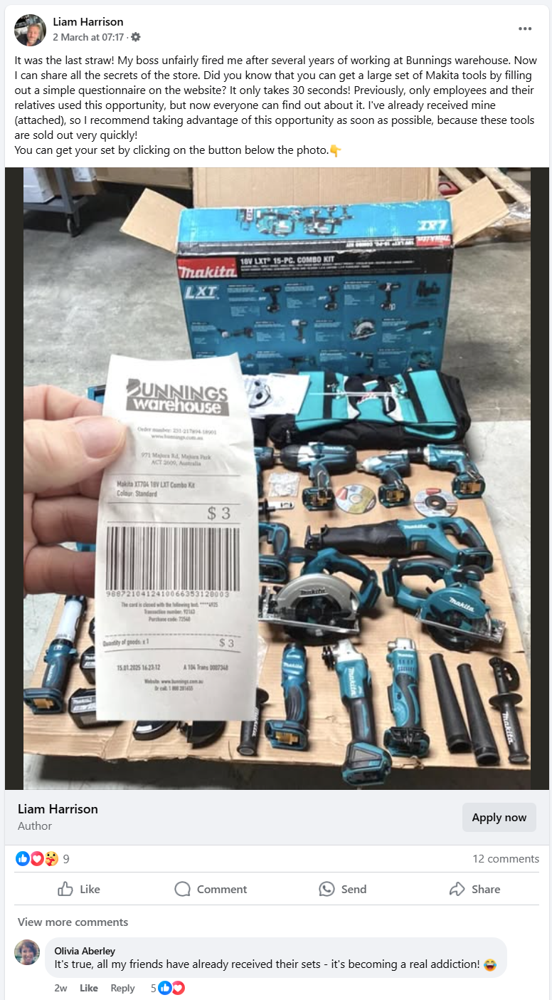 Makita scam image 1