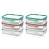 Glasslock 710ml Rectangular Storage Container Set W/ Lid 6pc