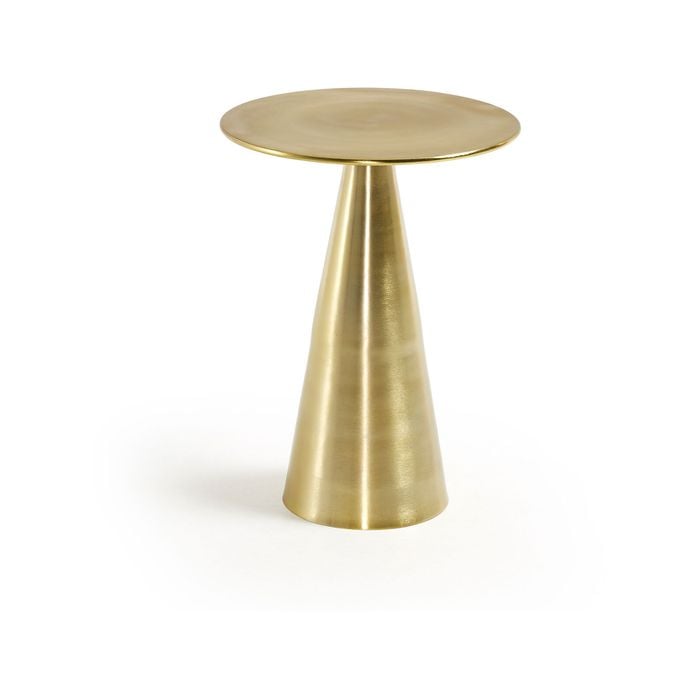 Rhet metal side table with gold finish, 39 cm