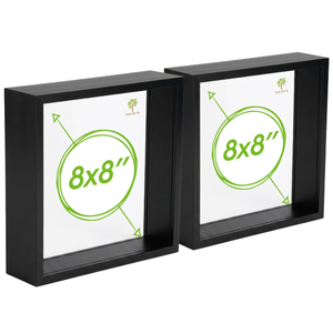 Nicola Spring 2 Piece Box Photo Frame Set - 8 X 8 Square Acrylic Frame