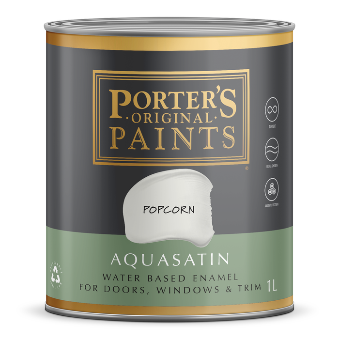 Porter's 1L Aquasatin Popcorn Eggshell Finish Broadwall Washable Paint