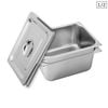 SOGA 2X 1/2 GN Pan 15cm With Lid – Stainless Steel