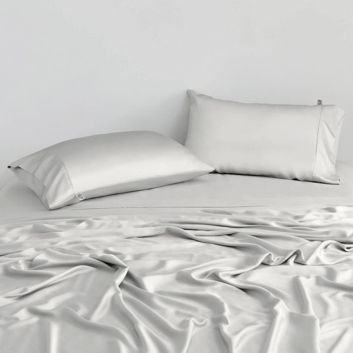 Natural Home Bamboo Standard Pillowcase Dove Grey Twin Pack