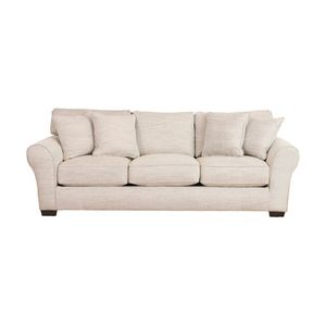 1825 Interiors Athena 3 Seater Sofa Durable Polyester Fabric 257x102x96cm Beige