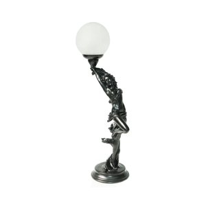 G&g Art Deco Table Lamp Grace - Black