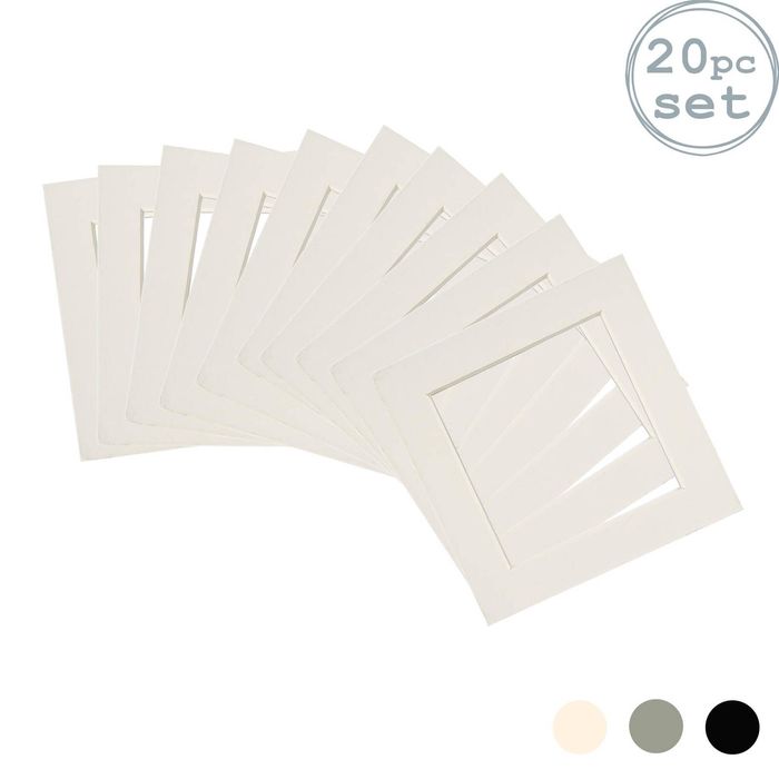 20x Picture Photo Mounts - To Fit Frame Size 6 X 6" For Image Size 4 X 4"