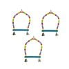 Yes4pets 3 X Hanging Swing Bird Parrot Parakeet Cockatiel Budgie Toy With Bells