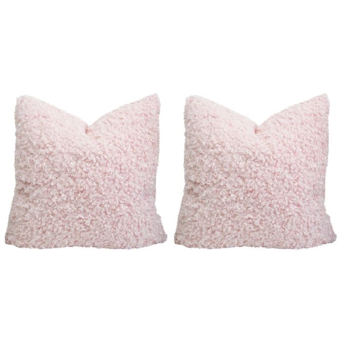 2PK LVD Curly Polyester Cushion Pillow 45x45cm Square - Dusty