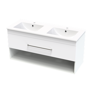 Clearlite Bathrooms 1200mm White Cashmere Valley Wall Hung Vanity