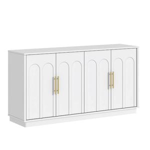 Cosmoliving 4 Door Buffet Sideboard Cabinet 150cm White Cupboard