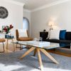 Sk Designer Living | Amber Collection | Rectangular Glass Coffee Table - Natural