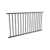 ProtectorAl 0901   1799 x 950mm Black Aluminium Flat Top Round Picket Balustrade Panel