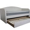 Macy Day Bed With Trundle Pearl Weave Fabric