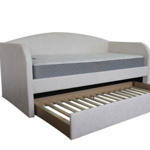 Macy Day Bed With Trundle Pearl Weave Fabric