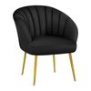 ALFORDSON Armchair Velvet Black