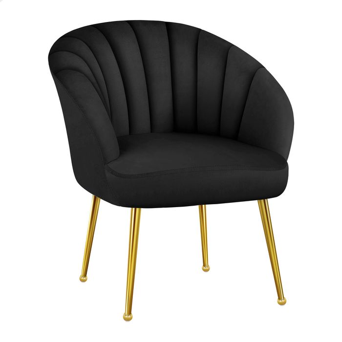 ALFORDSON Armchair Velvet Black