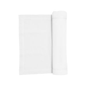 RANS Elegant Hemstitch Runner 180cm White