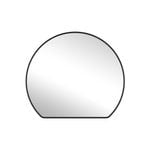 Barelli 800 x 690mm Black Isla Round With Straight Bottom Framed Mirror