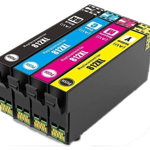 [4 Pack] Compatible Ink 812xl For Epson Workforce Wf-7830 7840 7845 Pro Wf-3820 3825 4830