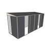 Build-a-Shed 1.5 x 4.5 x 2m Sliding Door Tunnel Shed with 2 Sliding Side Doors - Grey