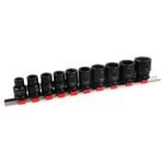 Trojan 10PC 1/2 Impact Rail Socket Set