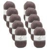 10pk Malli Super Blend Basic Knitting Crochet Yarn 8ply 100g Chocolate Brown
