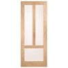 Corinthian 2340 x 620 x 35mm Internal Door White Oak Moda Translucent Glass AMODG3