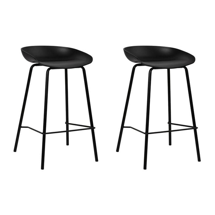 A Set of 2 Artiss Bar Stools Metal