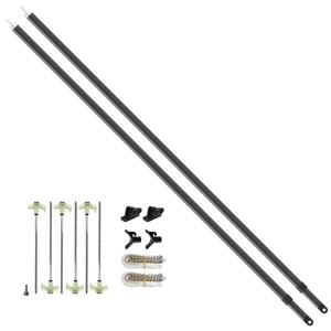 Tie Down Rope Cradle Pack with Black Poles for 12V Carefree Roll Out Awning RV