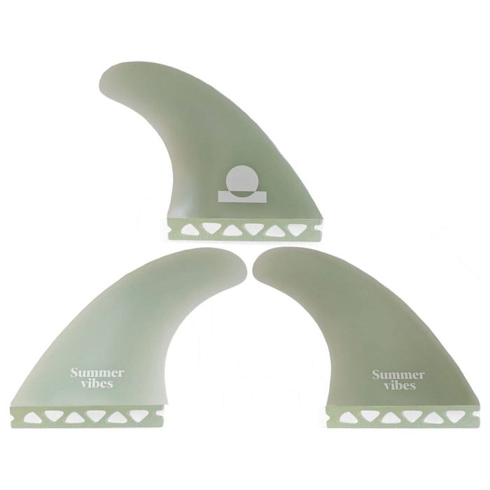 Summer vibes Thruster Fins (set of 3) Large - XL Single Tab Future Compatible - Natural