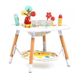 Ufurniture 4-in-1 Baby Activity Center with Interactive Toys Baby Jumper & Interactive Play Table with Adjust Height