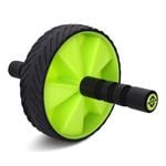 Nivia 11032 Home Gym AB Roller (Wheel) for Abs Workouts | Black & Green | Alloy Steel and Ethylene Vinyl Acetate (EVA)