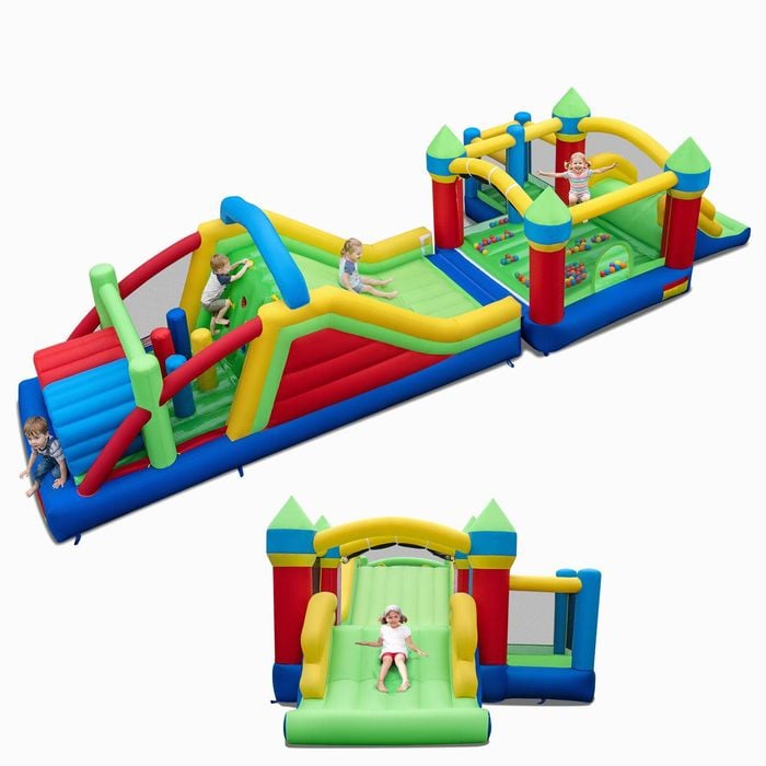 Costway Sectional Blow Up Castle Outdoor Bounce House - No Blower