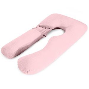 Catzon U-shape Pregnancy Pillow Removable Cooling Cover-pink
