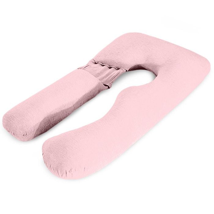 Catzon U-shape Pregnancy Pillow Removable Cooling Cover-pink