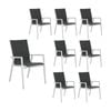 Outie 8pc Set Aluminium Outdoor Dining Chair White
